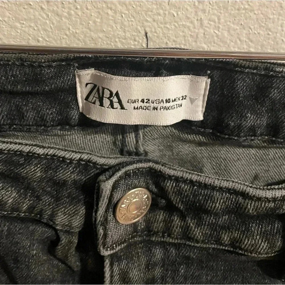 Zara black straight leg jeans size 10‎ - Picture 3 of 3